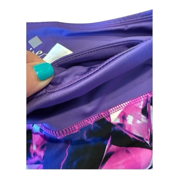 RISE Active High Waist Capri Leggings Purple Pink Medium Impact Size XL Fearless - Picture 5 of 15